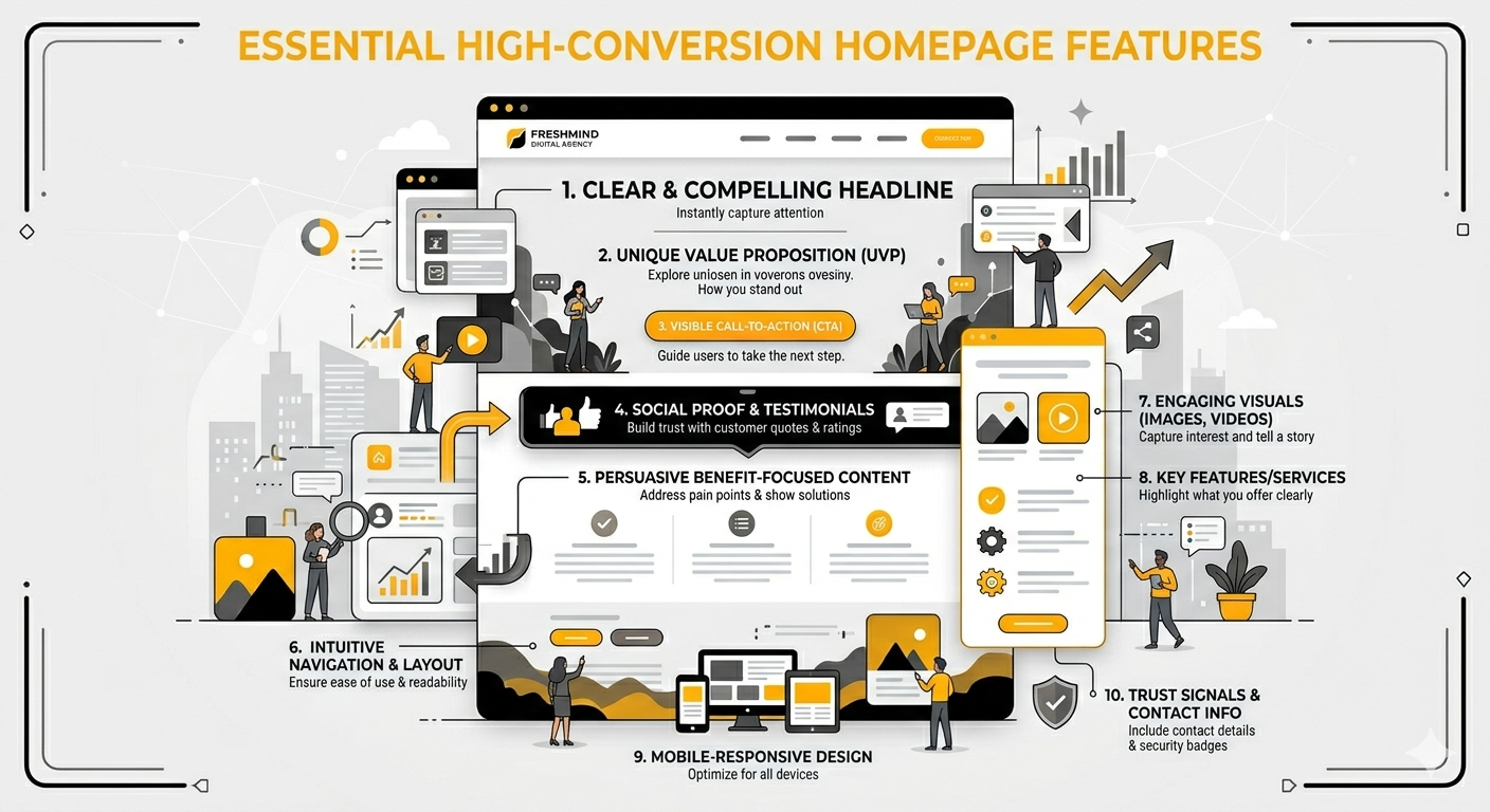 10 Must-have features of a high conversion homepage